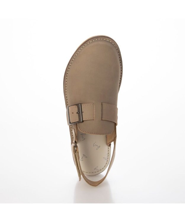 ing <ing>シングルモンクデザインバックストラップシューズ オークスエード