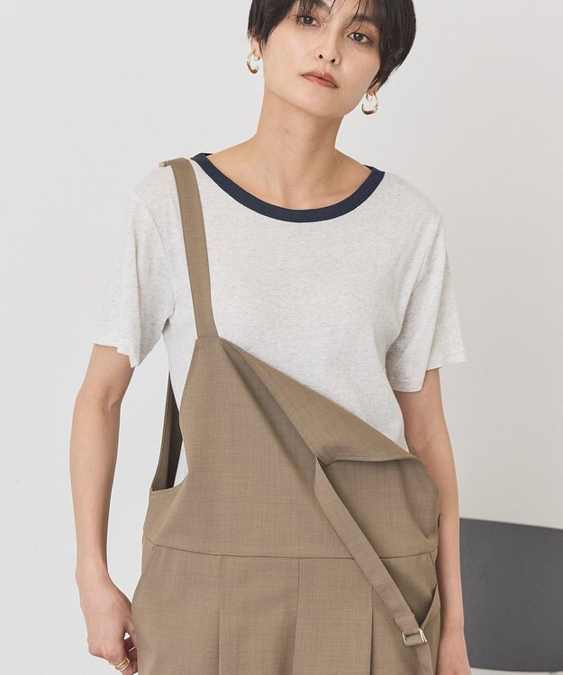 AMERICAN HOLIC 【２点セット】リンガーＴシャツ＋カーディガン Light Gray Mixture