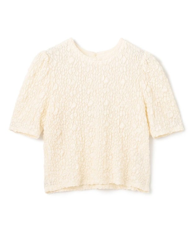 uncrave 【洗濯機洗い可】ストレッチレース トップス （uncrave WHITE） エクリュ