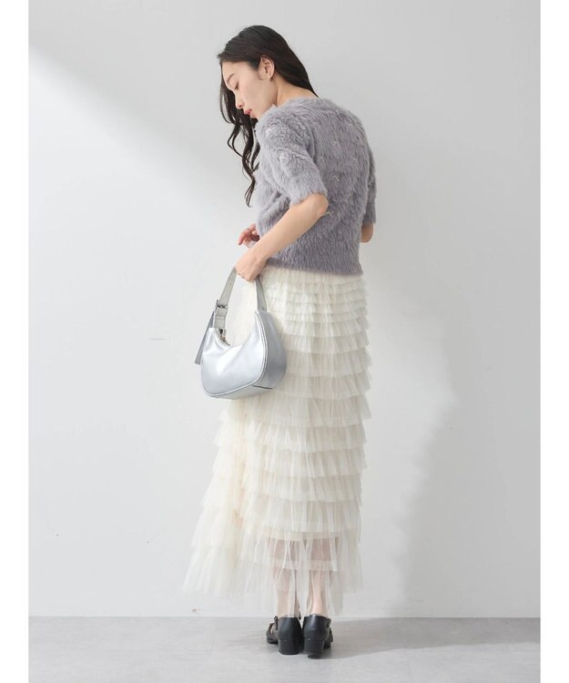 earth music&ecology ティアードフリルチュールスカート White