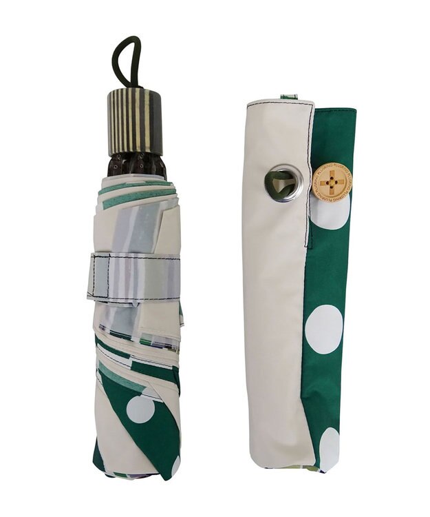 +RING 【UVカット90%以上】【数量限定】レディース向け 晴雨兼用 折傘 GRN T1167 緑