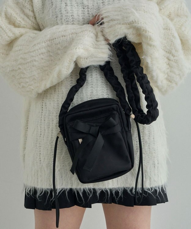 WEGO リボンギャザーミニショルダー