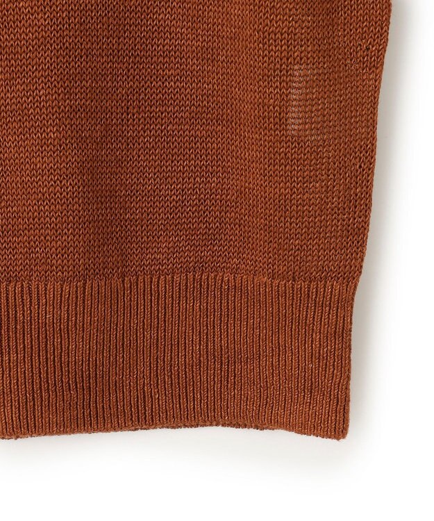 23区 S 【CLASSY.6月号掲載/洗える】ピュアリネンバルキー Vネックニット キャメル系