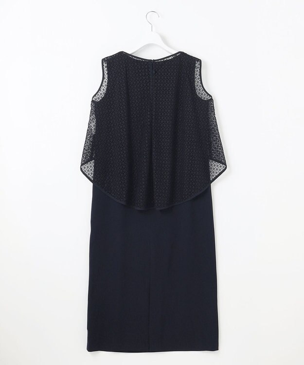 23区 【APPLAUDIR】クリスタルフラワーコンビ ドレス ネイビー系