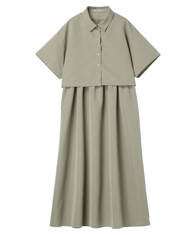 Green Parks armonia．ＳＥＴ２点　シャツワンピース Green