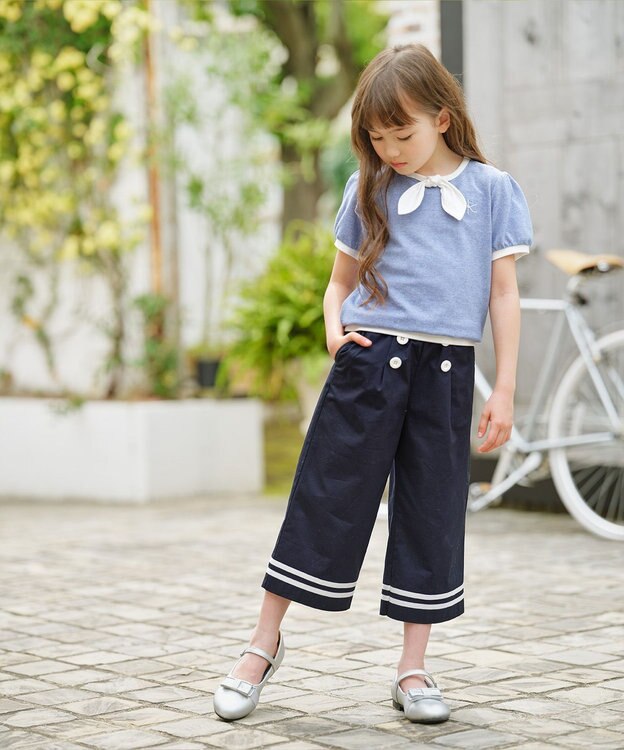 組曲 KIDS 【110-140㎝】マリンカノコ Tシャツ ブルー