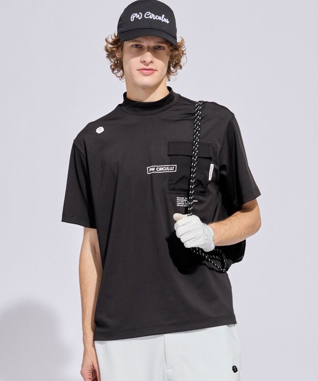 PW CIRCULUS 【MEN】ポケットモックネック ゴルフ ブラック系