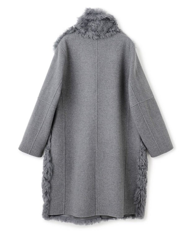 BEIGE， DANDEL / ミドル丈ムートンコート Md Gray