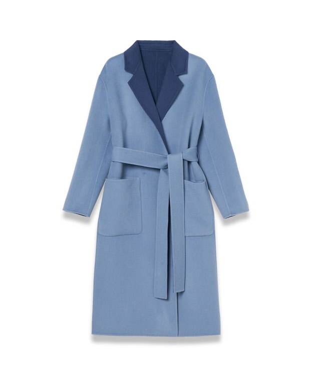 JOSEPH ダブルフェイスリバーシブル　ロングコート Faded Sky/Harbour