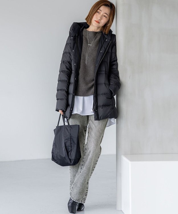 23区 【洗える】ウールカシミヤラメ ドルマンスリーブ ニット グレー系