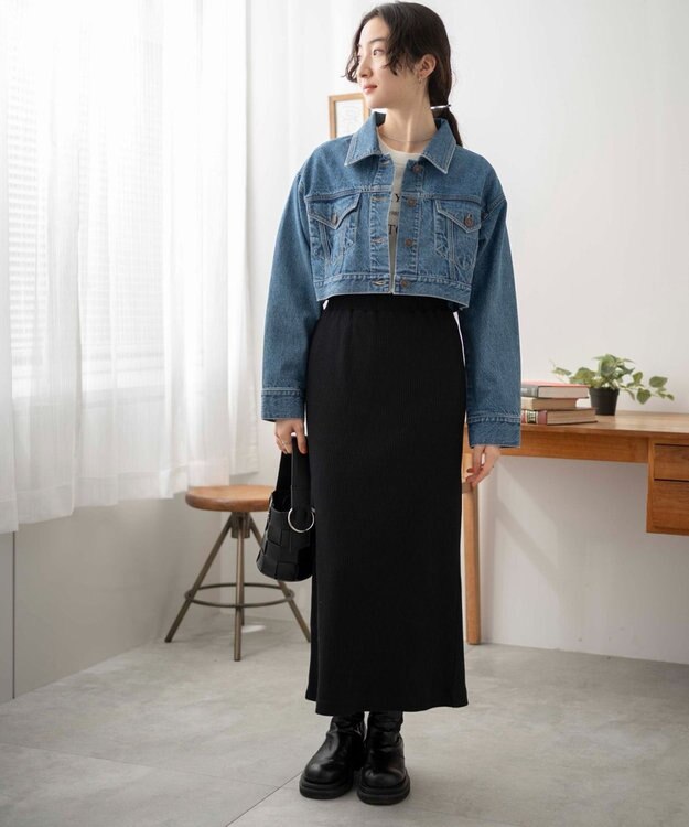 WEGO ショートデニムジャケット デニム中濃色