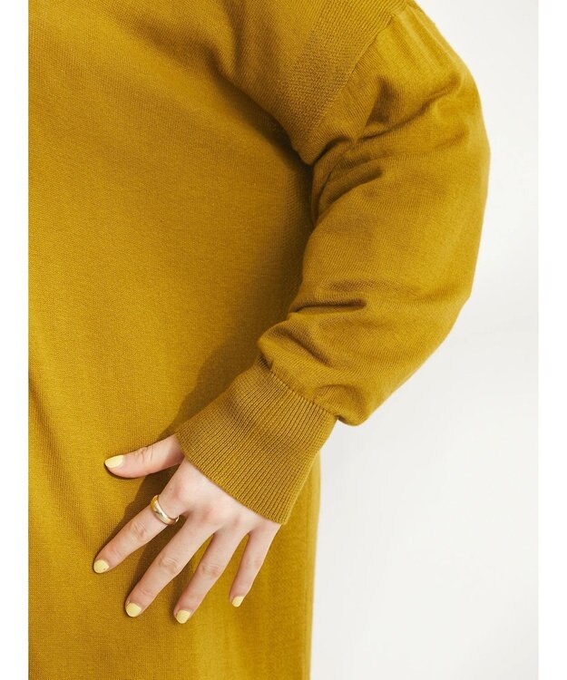 CRAFT STANDARD BOUTIQUE 裾スリットロングニットカーディガン Mustard