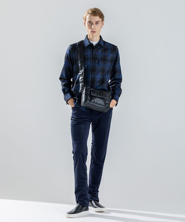 JOSEPH HOMME 新型【軽量/撥水】シンセティックソフトレザー　ワンショルダーバッグ Sサイズ ブラック系