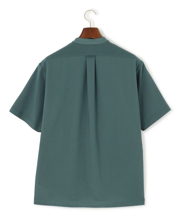 J.PRESS MEN 驚異的な機能性！【接触冷感 / UVカット / ストレッチ / 高通気性 / 防シワ】【MECHANICAL】ジャージーバンドカラー シャツ グリーン系
