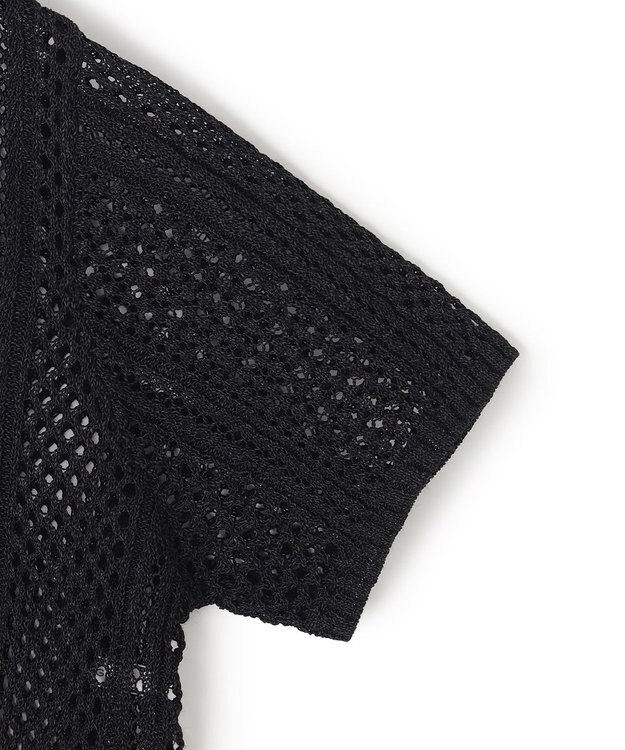 BEIGE， ATACAM / パターンメッシュ ハーフニット Black