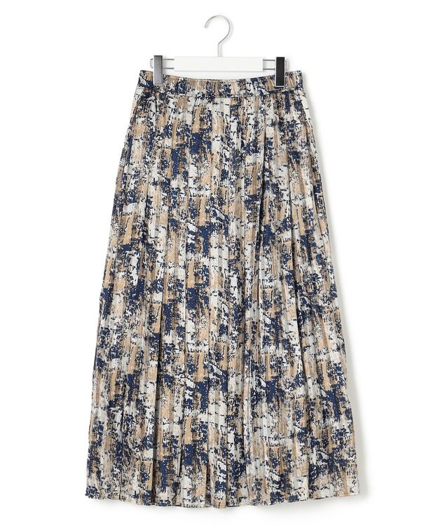 J.PRESS YORK STREET 【WOMEN】ペイントプリントスカート ネイビー系5