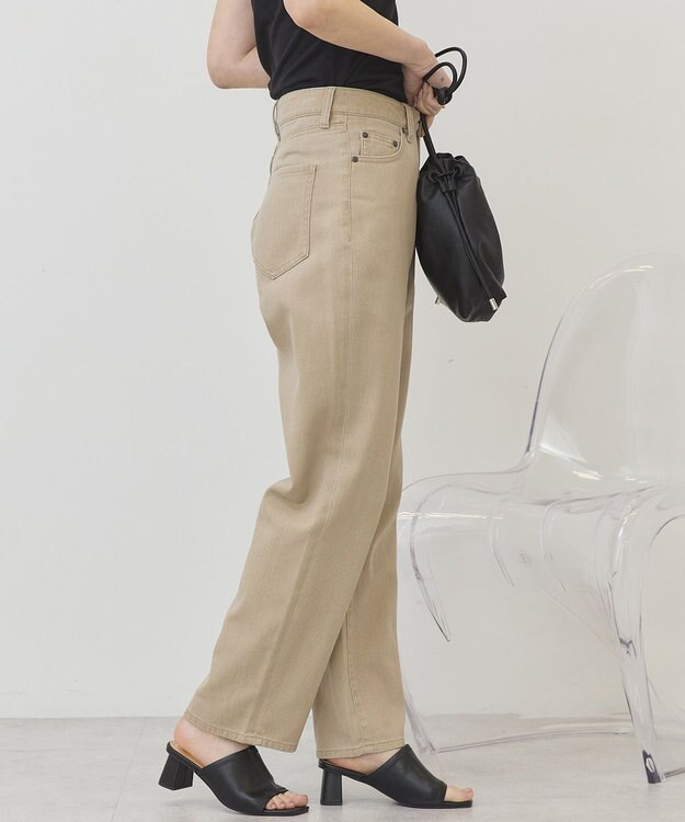 AMERICAN HOLIC ルーズストレートカラーデニムパンツ Beige