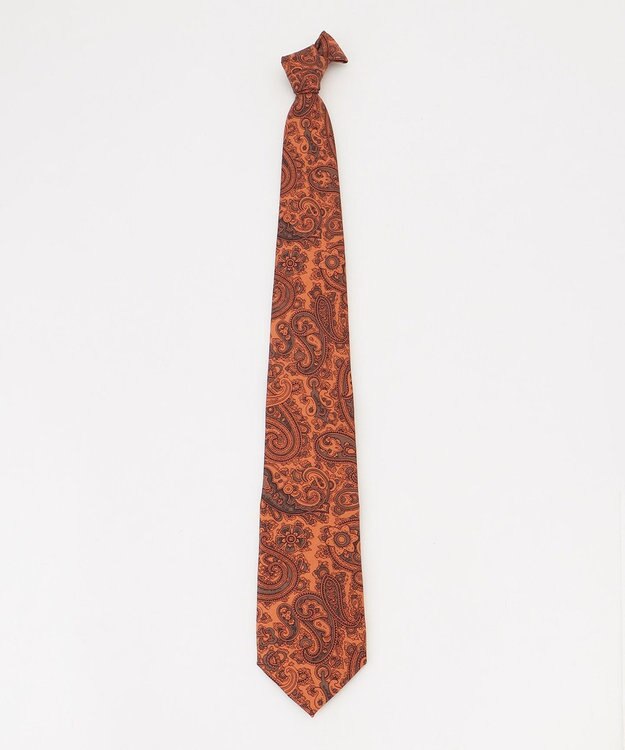 J.PRESS MEN ペイズリープリント ネクタイ ブラウン系5