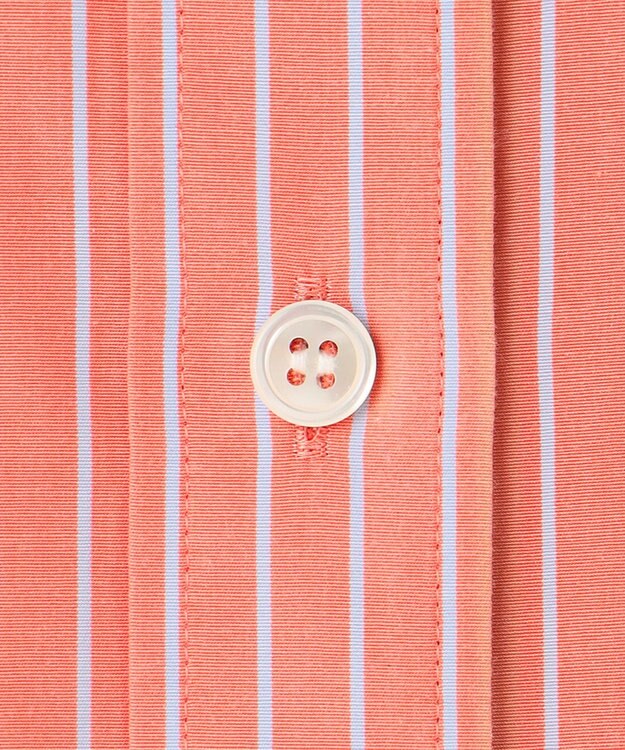 23区 【CLASSY.5月号掲載/洗える】CANCLINI ベーシック シャツ オレンジ×サックスストライプ