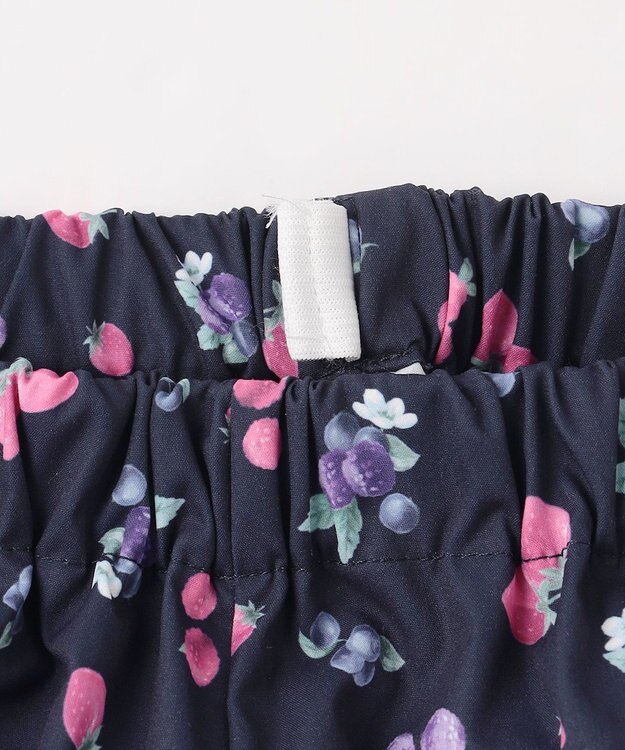 ANY KIDS 【洗濯機可能】総柄フルーツ キュロット ネイビー