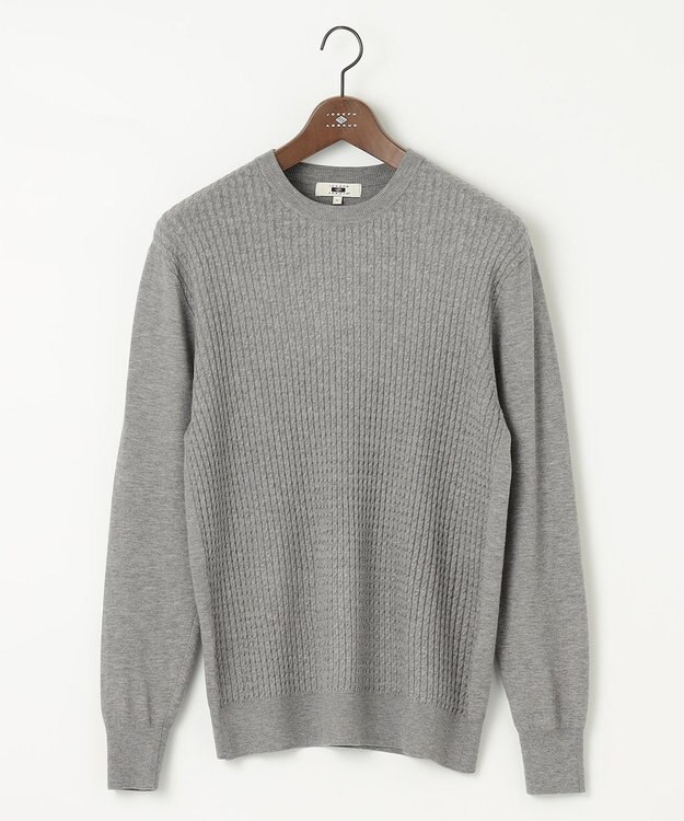 JOSEPH ABBOUD 【新色追加】チクチクしない SNOWYクルーネックニット ライトグレー系