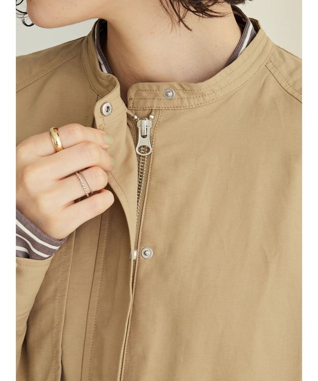 CRAFT STANDARD BOUTIQUE 綿ナイロングログランブルゾン Beige