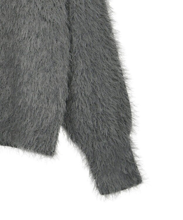 Green Parks シャギーＶネックカーディガン Gray