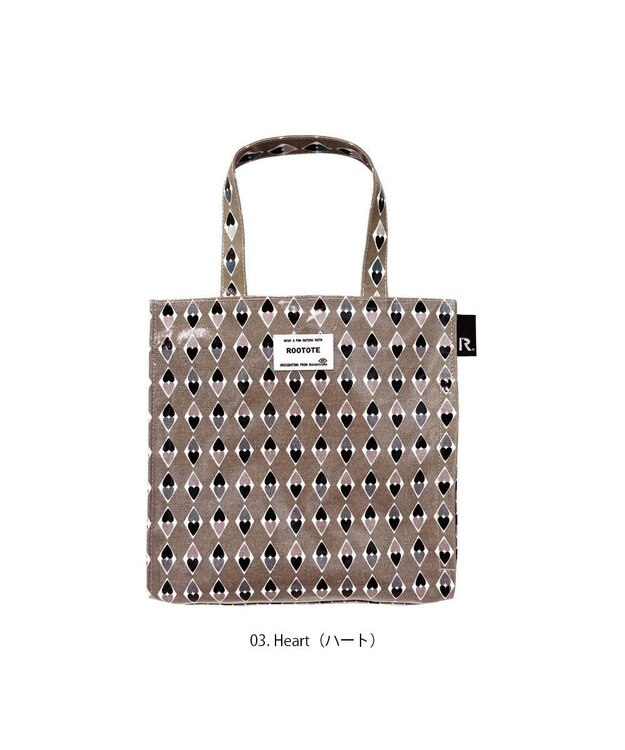 ROOTOTE 1021【正方形型ラミネート加工】EU.スクエア.ラミネート-P 03：ハート