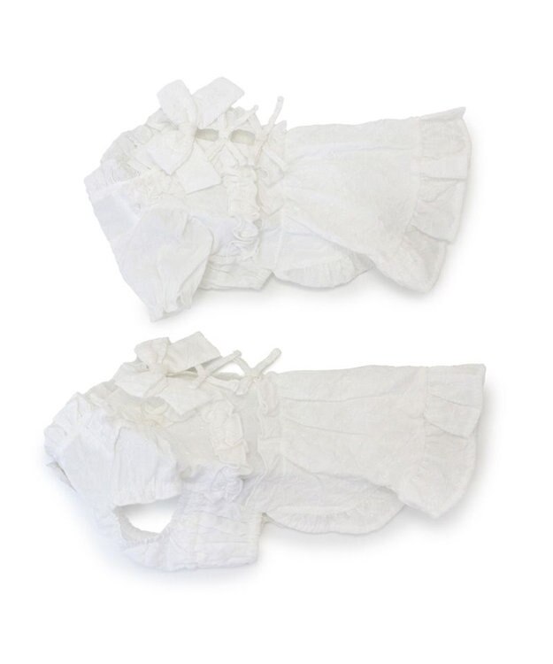 PET PARADISE cherircouture フリルリボン ワンピース 《ホワイト》 小型犬 ホワイト