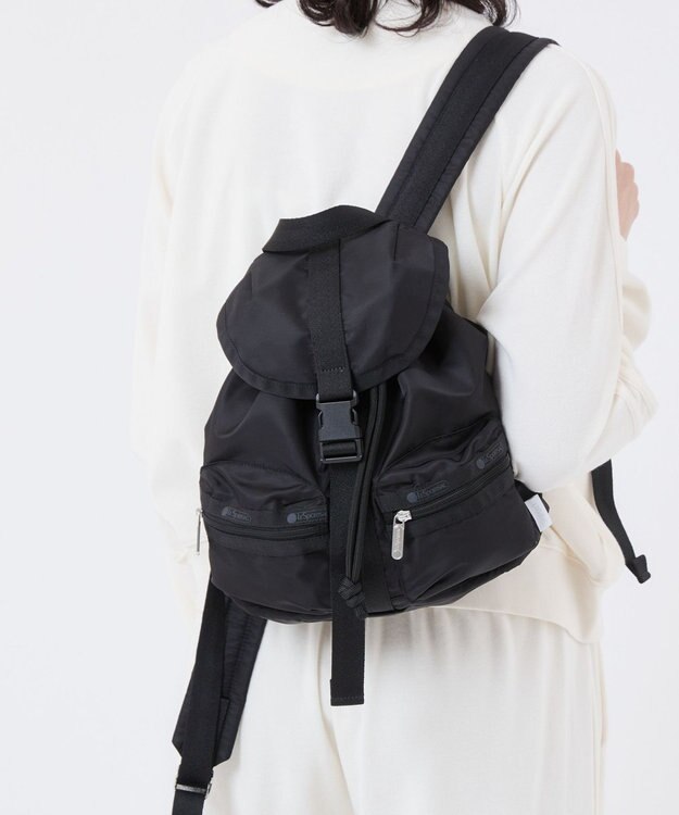 LeSportsac SMALL VOYAGER MH/ブラックサテンスナイデル ブラックサテンスナイデル