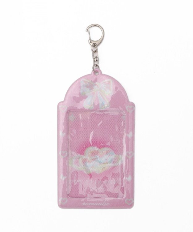 WEGO 【痛バ＆推し活グッズ】ラメクリアカラーモチーフカードホルダーキーホルダー ライトピンク