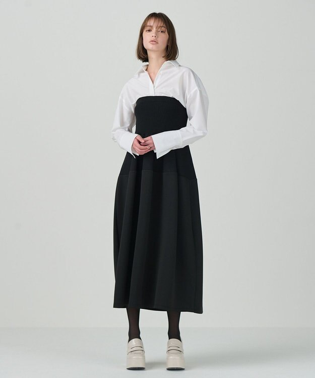 GRACE CONTINENTAL ベアニットワンピース ブラック