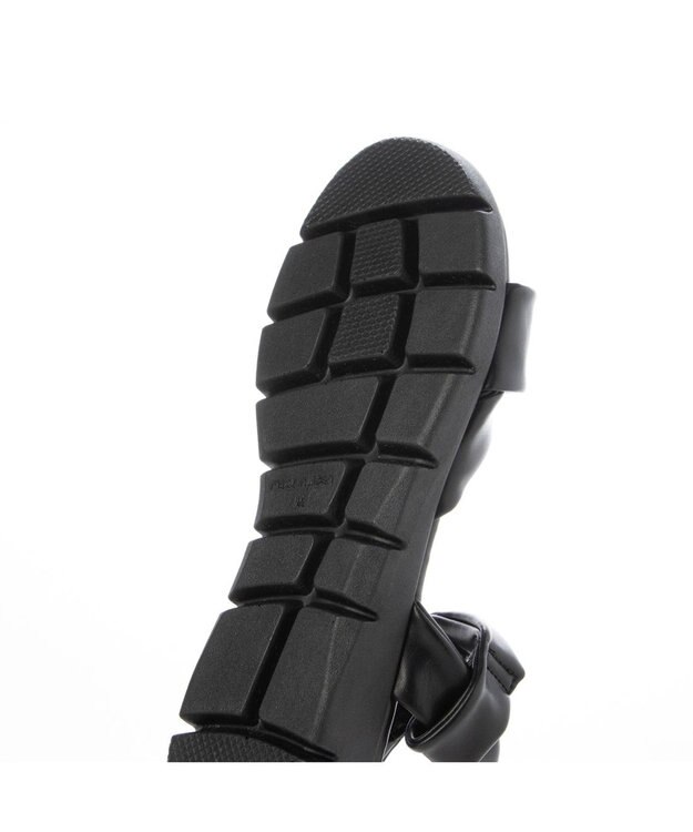 ing <ing>「もちっと新感覚」ソフトストレッチサンダル ブラック