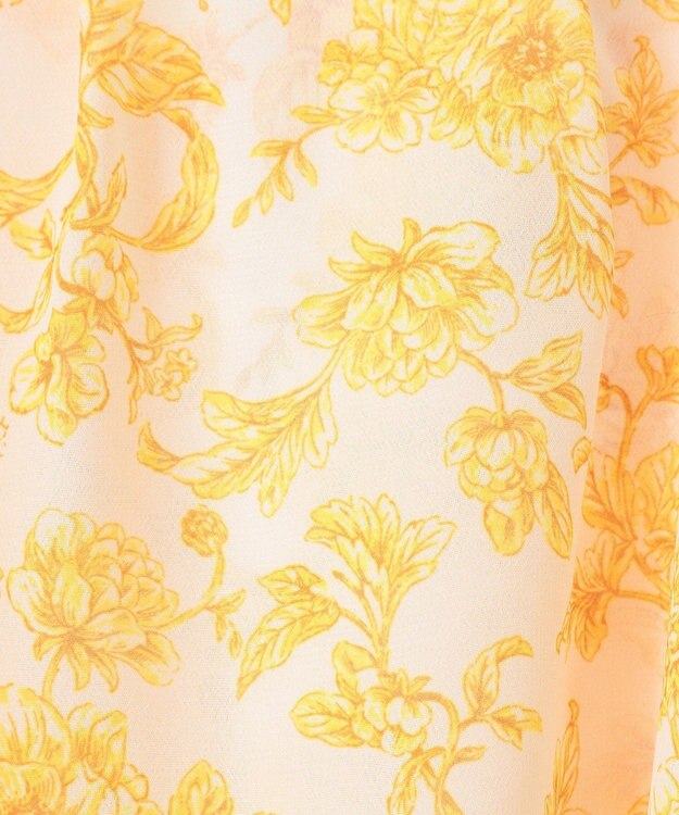 Green Parks ｄａｚｚｌｉｎ　フレンチスリーブ花柄ワンピース Yellow