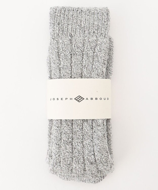 JOSEPH ABBOUD MOUNTAIN 【SPACE】OGコットンケーブル  ソックス アイボリー系