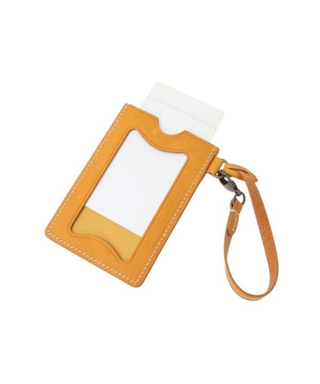 genten ダイヤカットワーク　パスケース イエロー