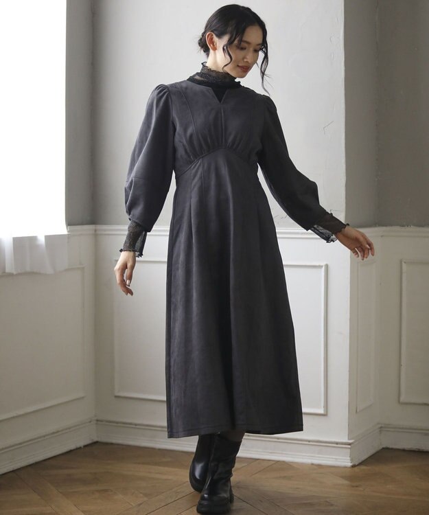 Green Parks ・ＥＬＥＮＣＡＲＥ　ＤＵＥ　スエードポンチタックワンヒ Charcoal Gray