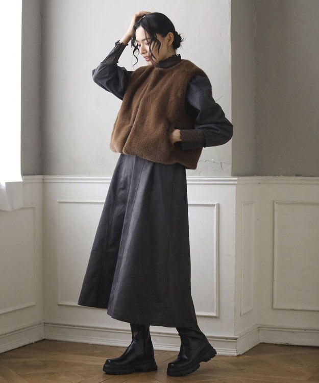 Green Parks ・ＥＬＥＮＣＡＲＥ　ＤＵＥ　スエードポンチタックワンヒ Charcoal Gray