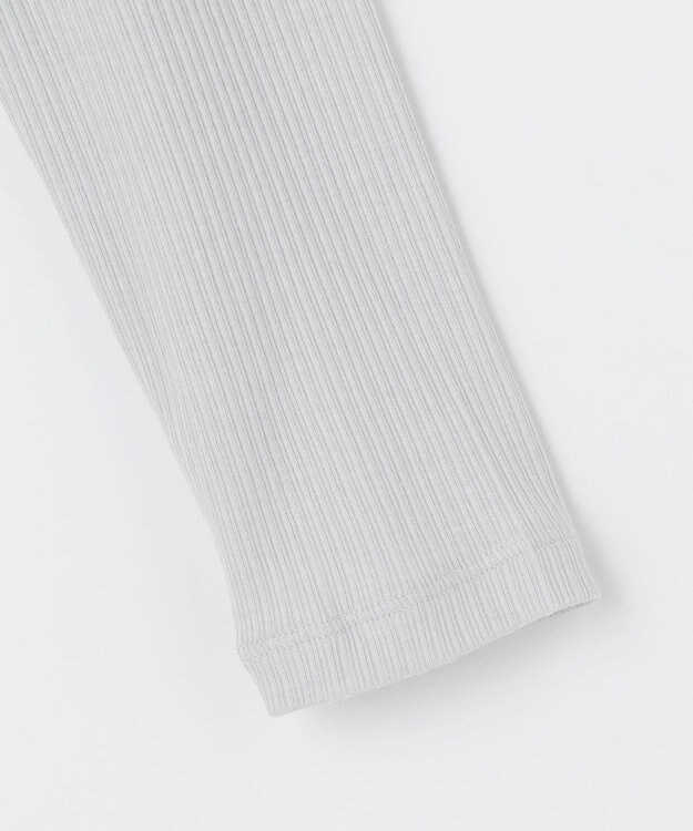 J.PRESS LADIES シルク混ベアテレコ ハイネック シアー カットソー ライトグレー系