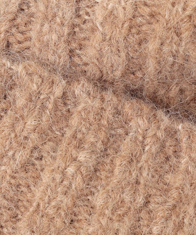 BEIGE， GLAIEULS / アルパカ混インターシャスヌード Milk tea