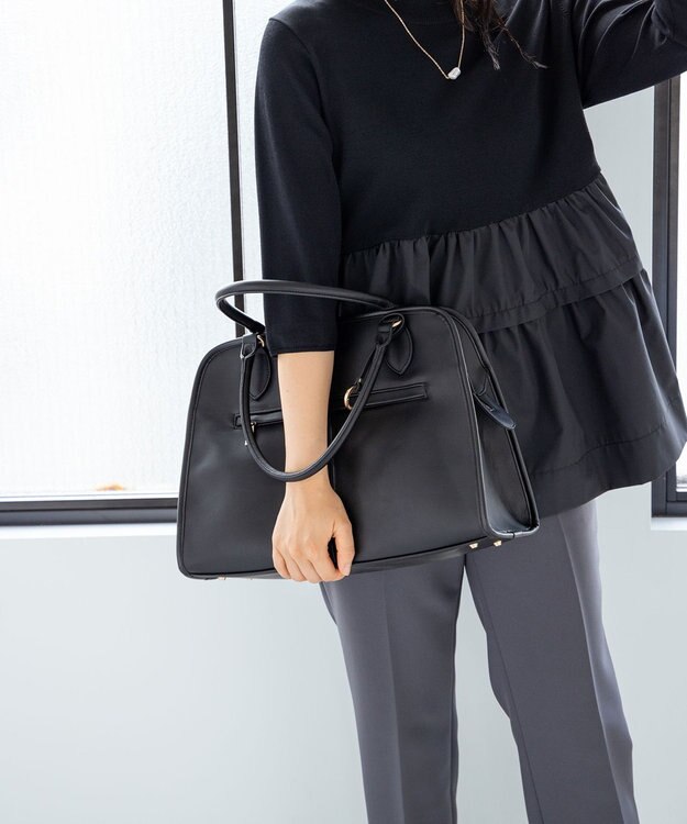 組曲 【A4対応】 ボストンバッグ Large ブラック系