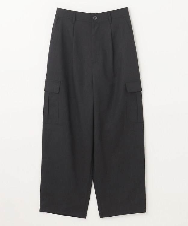ANY L 【ウエストゴム】清涼リネンカーゴパンツ ブラック