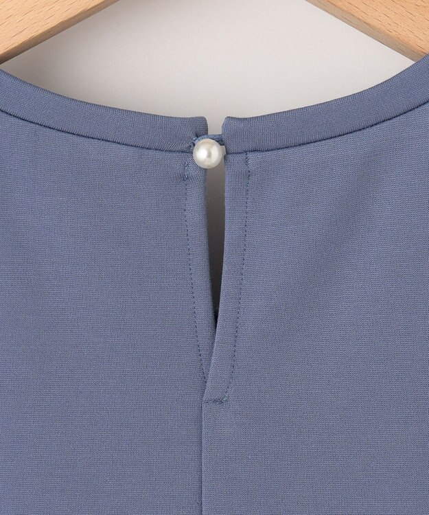 組曲 【接触冷感・洗える】美シルエットポンチ ワンピース ブルー系