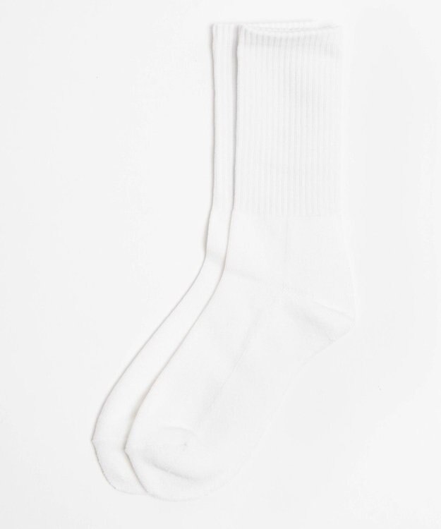 WEGO 底パイルカラーリブソックス ホワイト