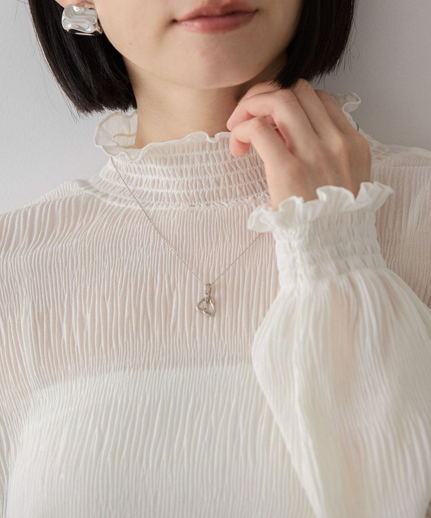 AMERICAN HOLIC マジョリカプリーツハイネックブラウス Ivory