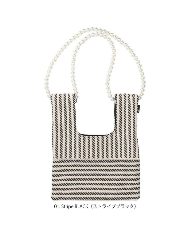 ROOTOTE 6462【直営店限定】LT.パールショルダーミニショッパー-A 01：ストライプブラック