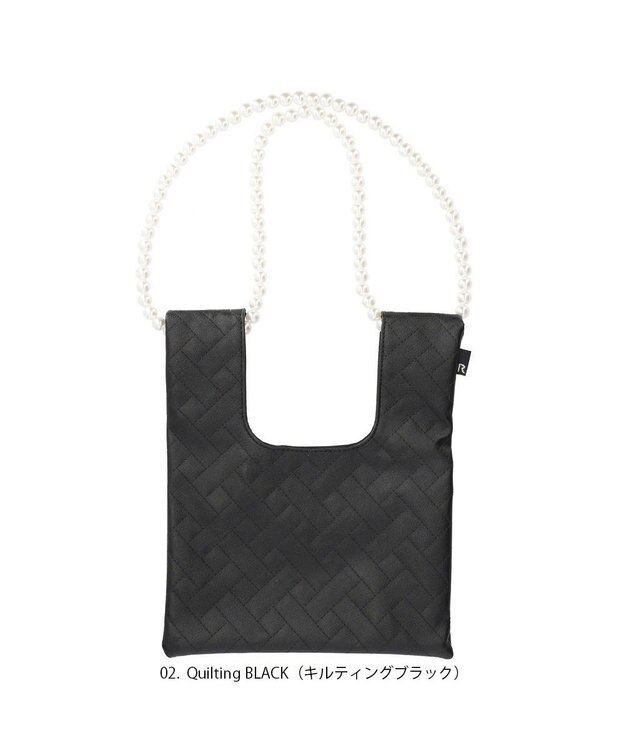 ROOTOTE 6462【直営店限定】LT.パールショルダーミニショッパー-A 02：キルティングブラック