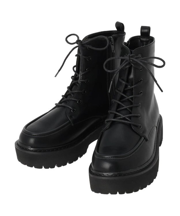 earth music&ecology ＯＲｉｅｎｔａｌ　ＴＲａｆｆｉｃ　レースアップブーツ Black