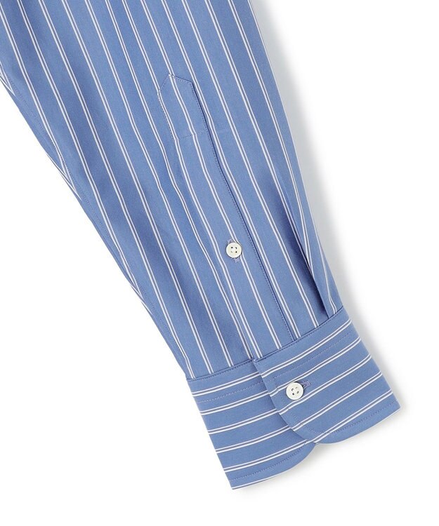 J.PRESS MEN パッチフラップ マルチストライプシャツ/B.D. サックスブルー系1