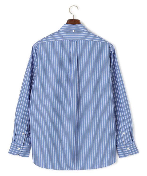 J.PRESS MEN パッチフラップ マルチストライプシャツ/B.D. サックスブルー系1